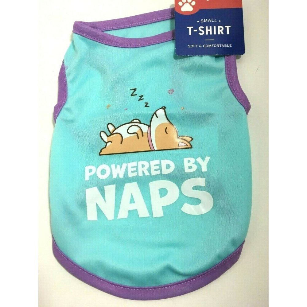 Small Pet Dog Cat Blue T-Shirt  Powered by Naps NEW 21PT008